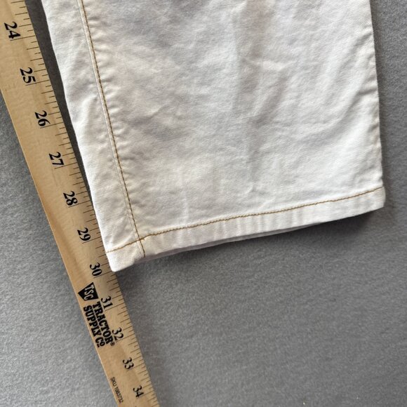 Vitamina Jeans Womens Size EU 44 White US 30 x 31 Straight Leg Denim Pants Italy - Picture 4 of 11